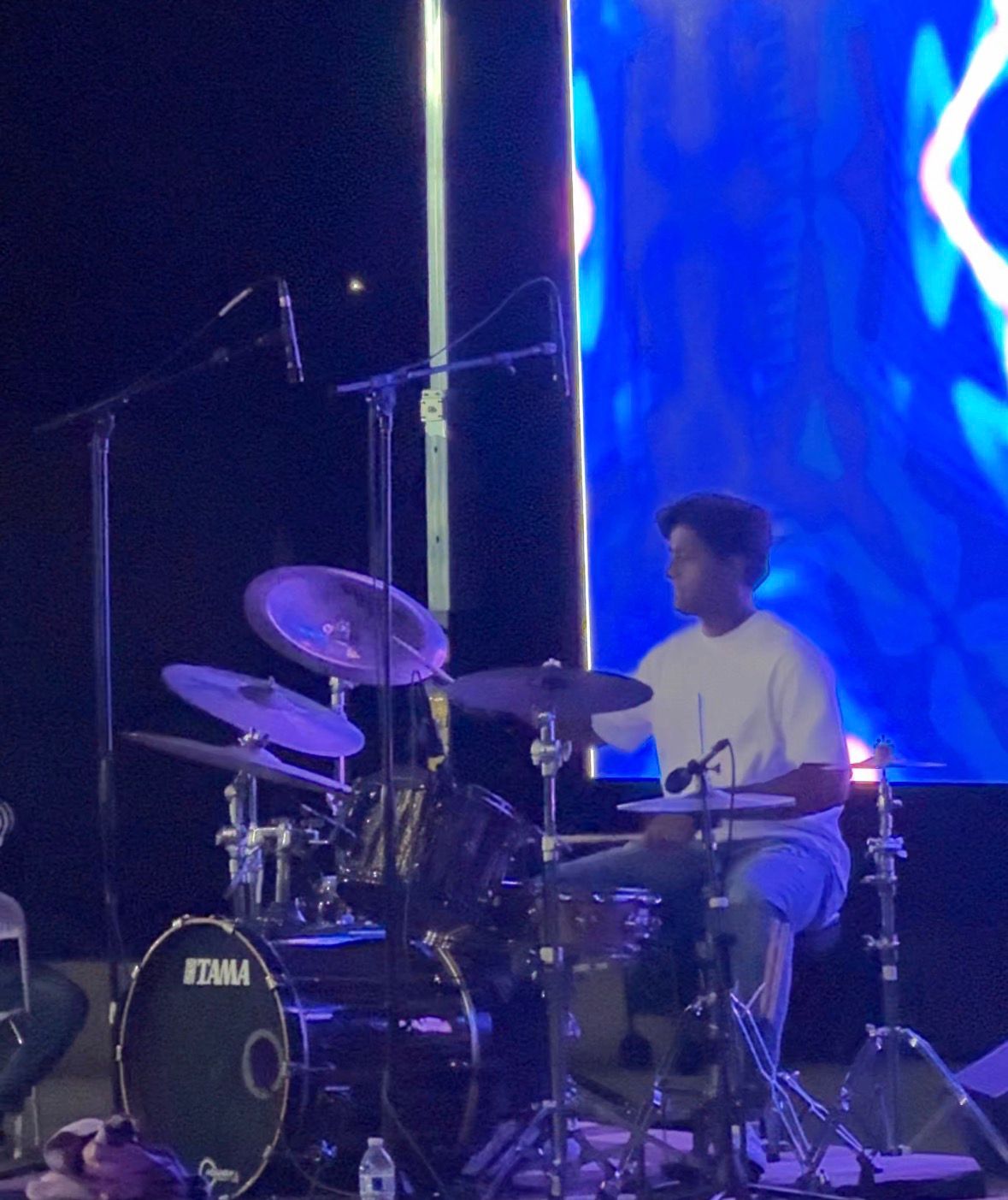 Close-up of drums and cymbals